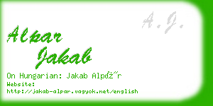 alpar jakab business card